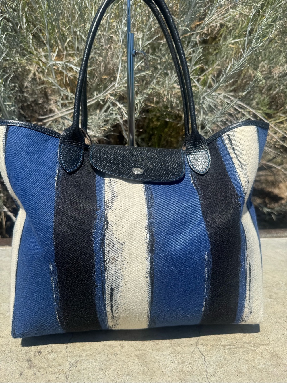 Longchamp RARE "Coup de Pinceau" Limited Edition Canvas Tote EUC